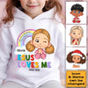 Personalized Gift For Granddaughter Jesus Loves Me Christian Kid T Shirt - Kid Hoodie - Kid Sweatshirt 30321 1