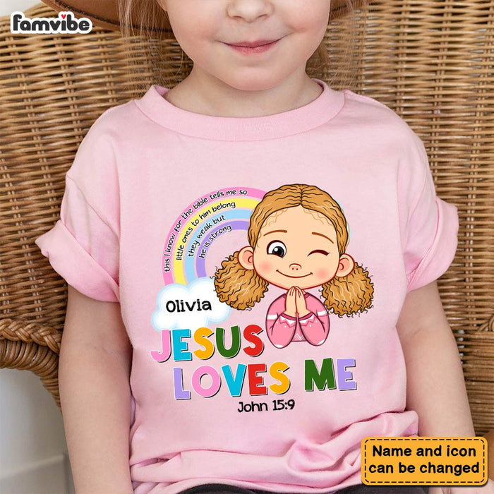 Personalized Gift For Granddaughter Jesus Loves Me Christian Kid T Shirt - Kid Hoodie - Kid Sweatshirt 30321 1