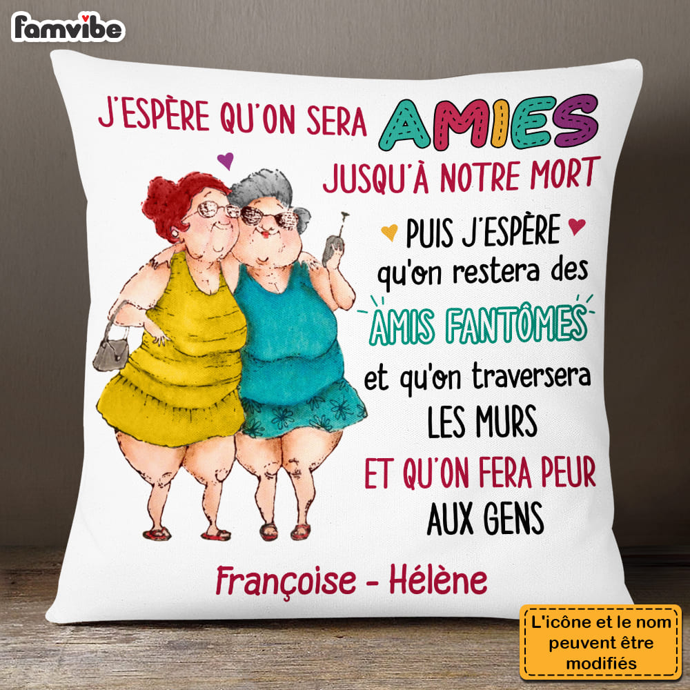 Personalized Gift For Friends French Amies Pillow 30325 Primary Mockup