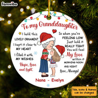 Personalized Gift For Granddaughter Hold This Circle Ornament 30328 thumb 1