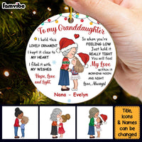 Personalized Gift For Granddaughter Hold This Circle Ornament 30328 thumb 1