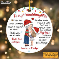 Personalized Gift For Granddaughter Hold This Circle Ornament 30328 thumb 1