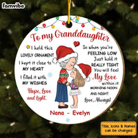 Personalized Gift For Granddaughter Hold This Circle Ornament 30328 thumb 1