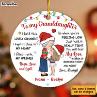 Personalized Gift For Granddaughter Hold This Circle Ornament 30328 thumb 1