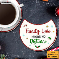 Personalized Family Love Knows No Distance Crescent Coaster Set 30329 thumb 1
