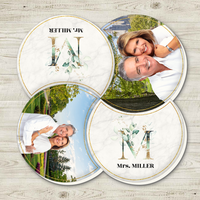 Personalized Couple Initial Letter Crescent Coaster Set 30330 thumb 1