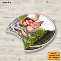 Personalized Couple Initial Letter Crescent Coaster Set 30330 thumb 1