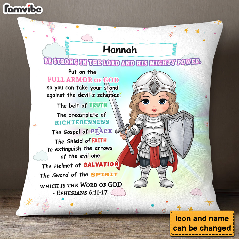 Personalized Gift For Granddaughter Armor Of God Pillow 30345 Primary Mockup