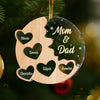Personalized Family Heart Mom And Dad 2 Layered Mix Ornament 30346 1