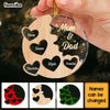 Personalized Family Heart Mom And Dad 2 Layered Mix Ornament 30346 1