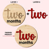 Personalized Gift For Baby Wooden 3D Monthly Milestone 2 Layered Wood Ornament 30348 1