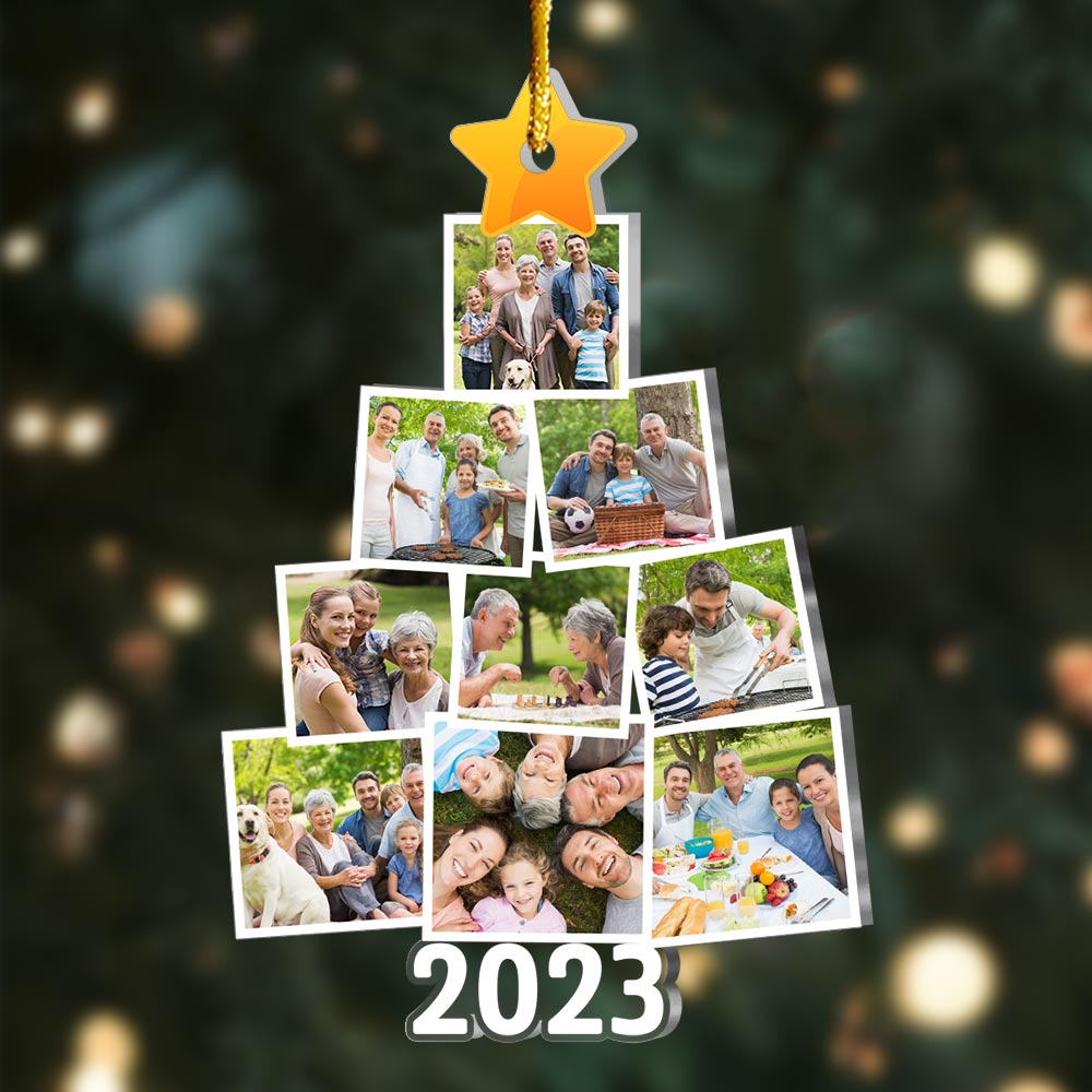 Personalized Photo Family Tree Christmas Ornament 30350 Primary Mockup