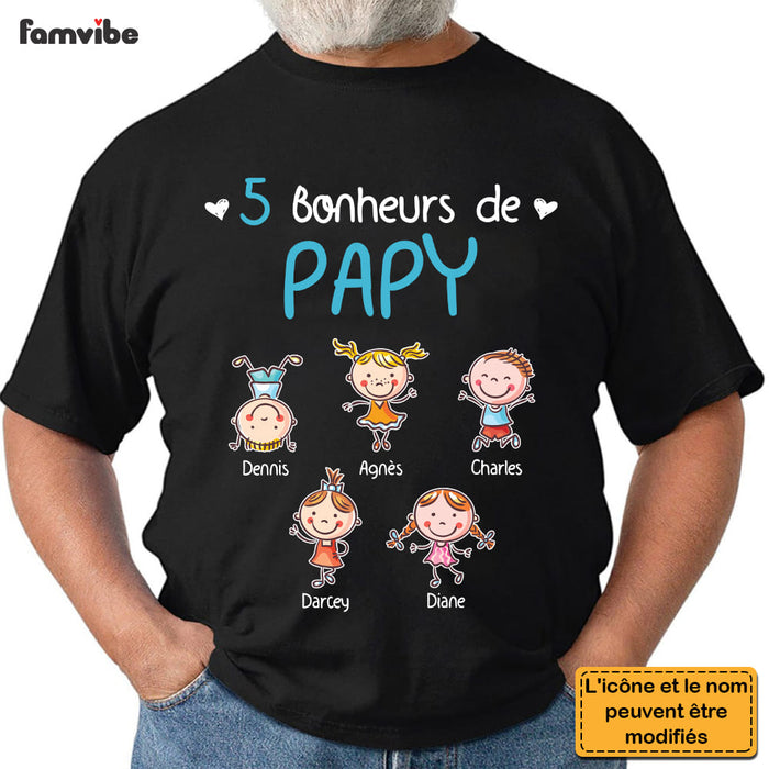Personalized Gift For Grandpa French Bonheurs De Papy Shirt - Hoodie - Sweatshirt 30352 1