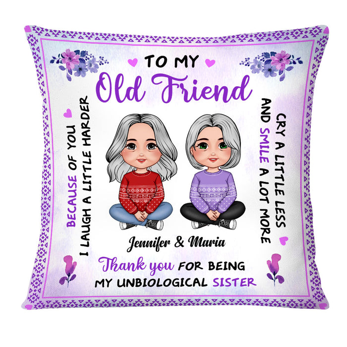 Personalized Gift For Friends Laugh A Little Harder Pillow 30355 1