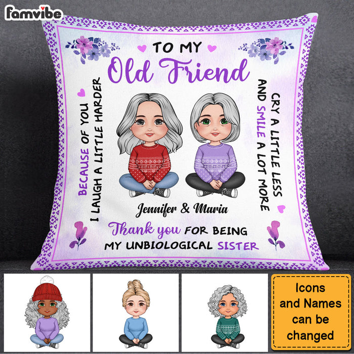 Personalized Gift For Friends Laugh A Little Harder Pillow 30355 1