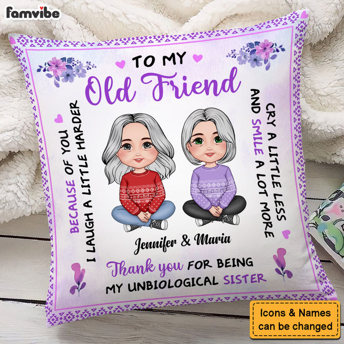 Personalized Gift For Friends Laugh A Little Harder Pillow 30355 1
