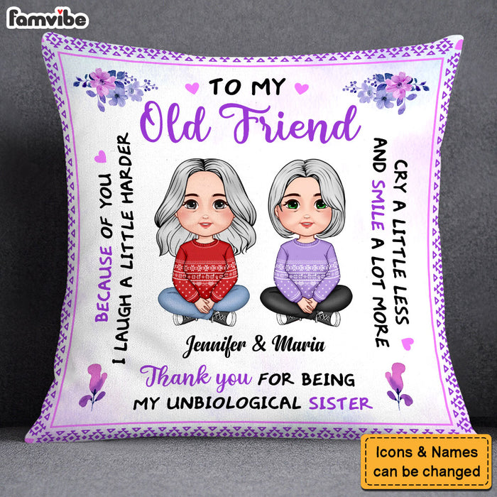 Personalized Gift For Friends Laugh A Little Harder Pillow 30355 1