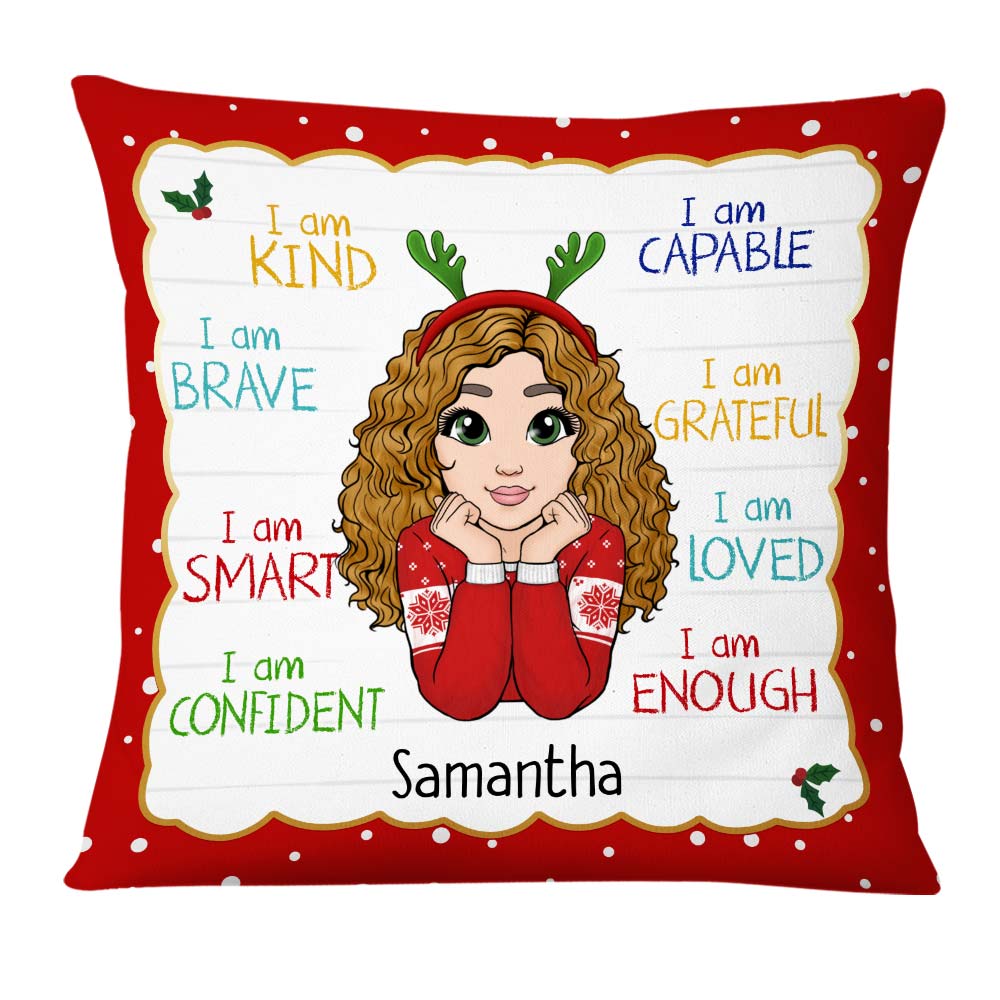 Personalized Christmas Gift For Granddaughter I Am Kind Pillow 30359 Primary Mockup