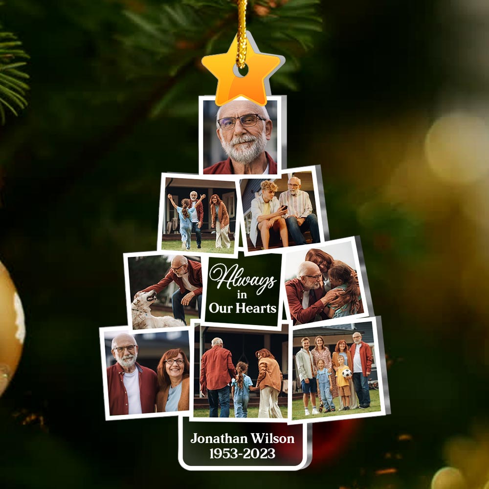 Personalized Photo Memorial Tree Christmas Ornament 30360 Primary Mockup