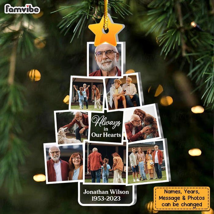 Personalized Photo Memorial Tree Christmas Ornament 30360 1