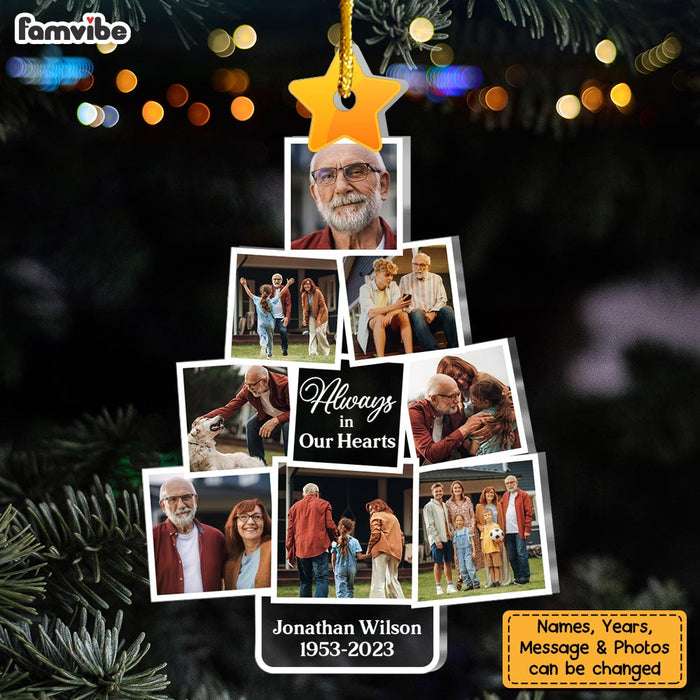 Personalized Photo Memorial Tree Christmas Ornament 30360 1