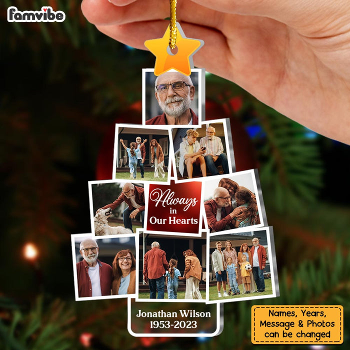 Personalized Photo Memorial Tree Christmas Ornament 30360 1