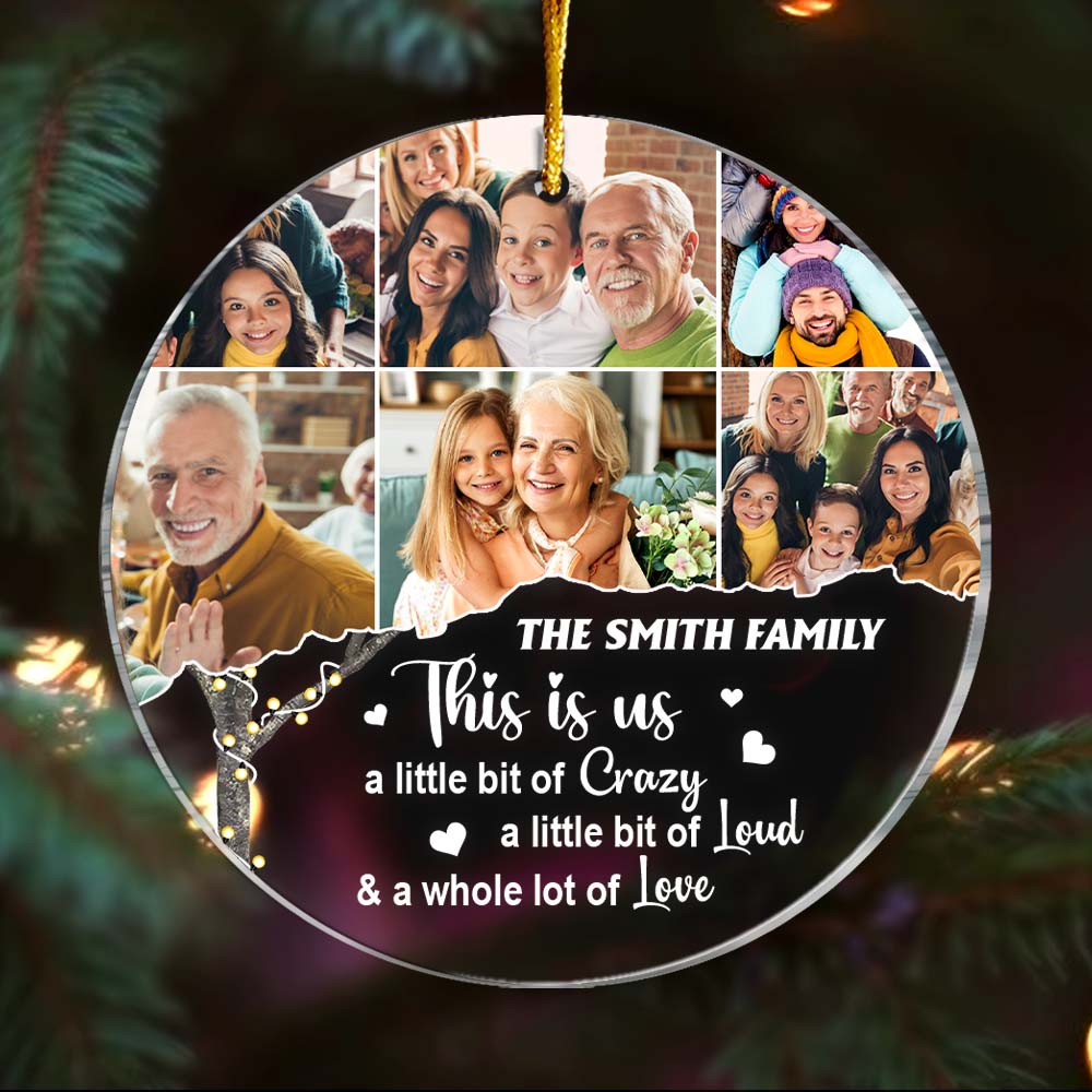 Personalized Family Tree Upload Photo Circle Ornament 30361 Primary Mockup