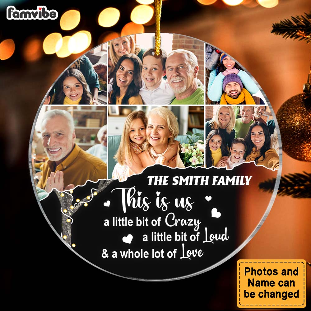 Personalized Family Tree Upload Photo Circle Ornament 30361 Primary Mockup
