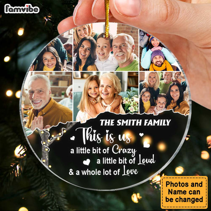 Personalized Family Tree Upload Photo Circle Ornament 30361 1
