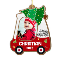 Personalized Gift For Kids Merry Christmas Truck Upload Photo Ornament 30375 thumb 1