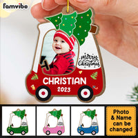 Personalized Gift For Kids Merry Christmas Truck Upload Photo Ornament 30375 thumb 1