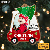 Personalized Gift For Kids Merry Christmas Truck Upload Photo Ornament 30375 thumb 1