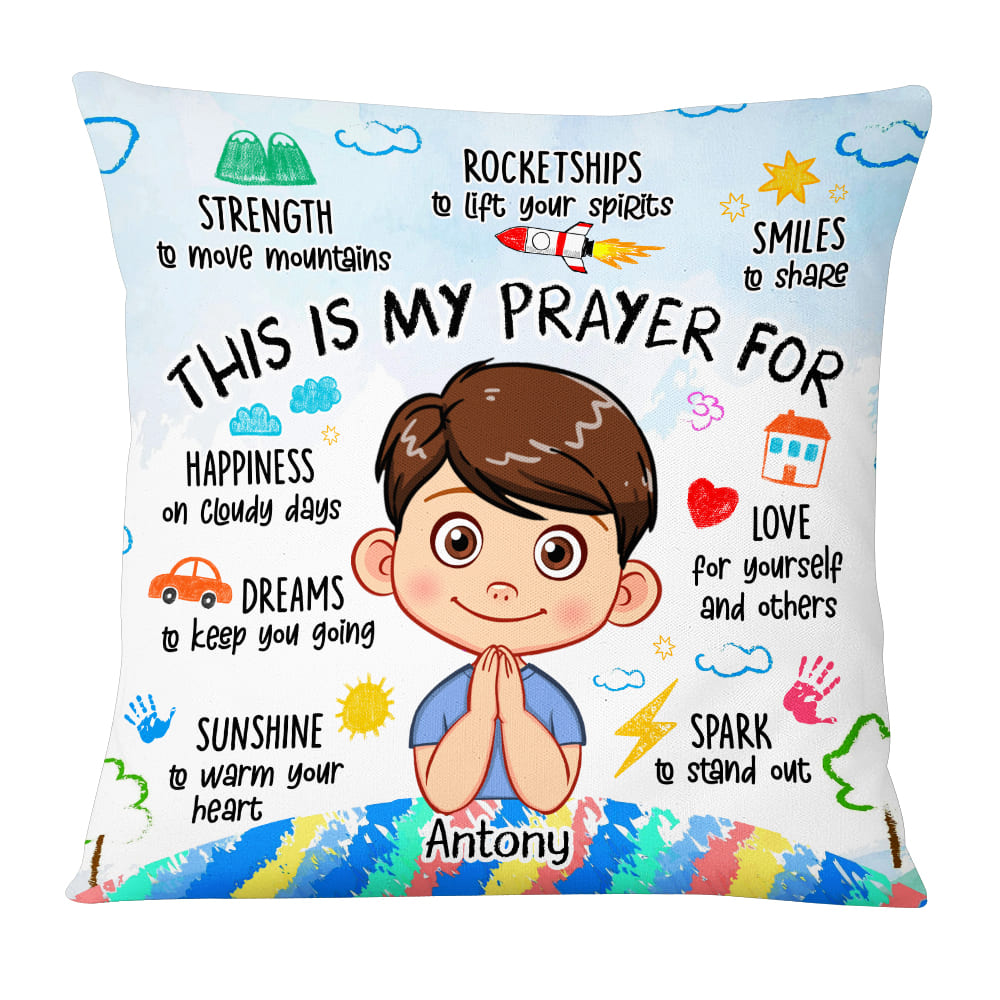 Personalized Gift For Grandson Prayer Pillow 30379 Primary Mockup