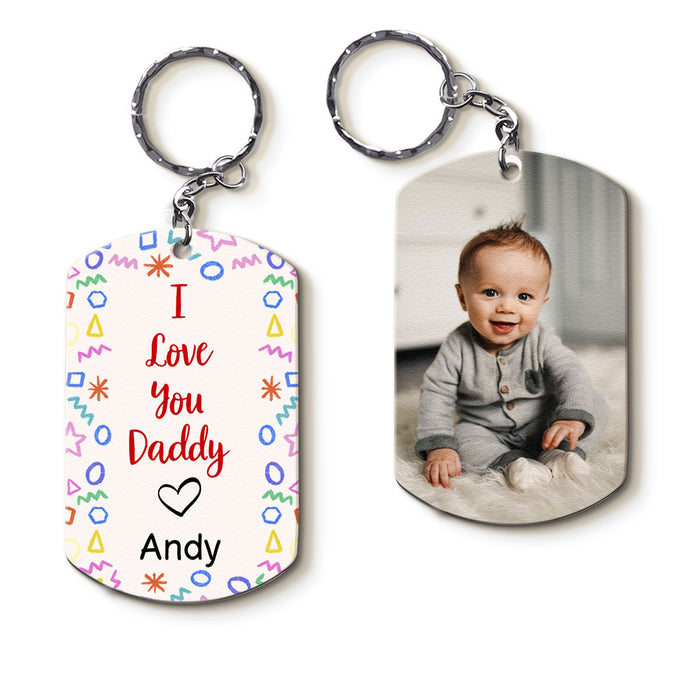 Personalized Message Family I Love You Aluminum Keychain 30382 1