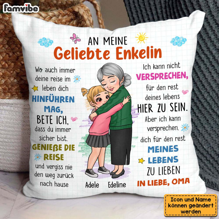 Personalized To My Granddaughter German Pillow 30389 1