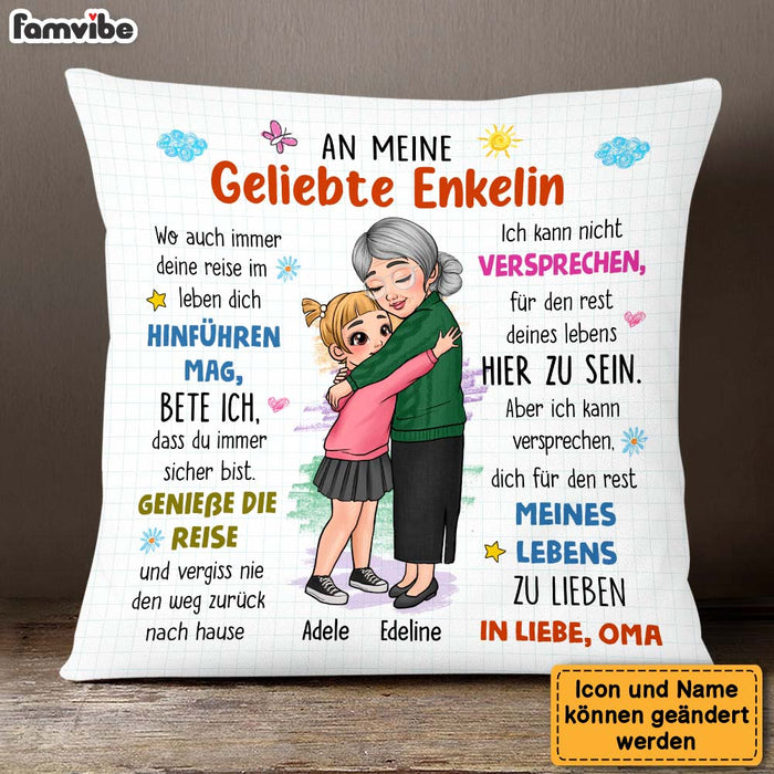 Personalized To My Granddaughter German Pillow 30389 1