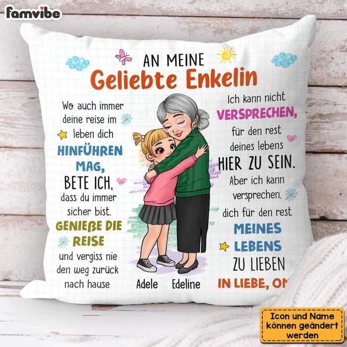 Personalized To My Granddaughter German Pillow 30389 1