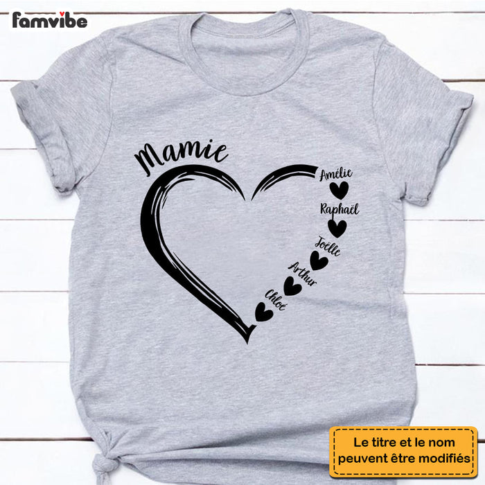 Personalized Gift For Grandma French Hearts Shirt - Hoodie - Sweatshirt 30391 1