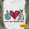 Personalized Peace Love French Bulldog Mom Shirt AG271 81O36 thumb 1