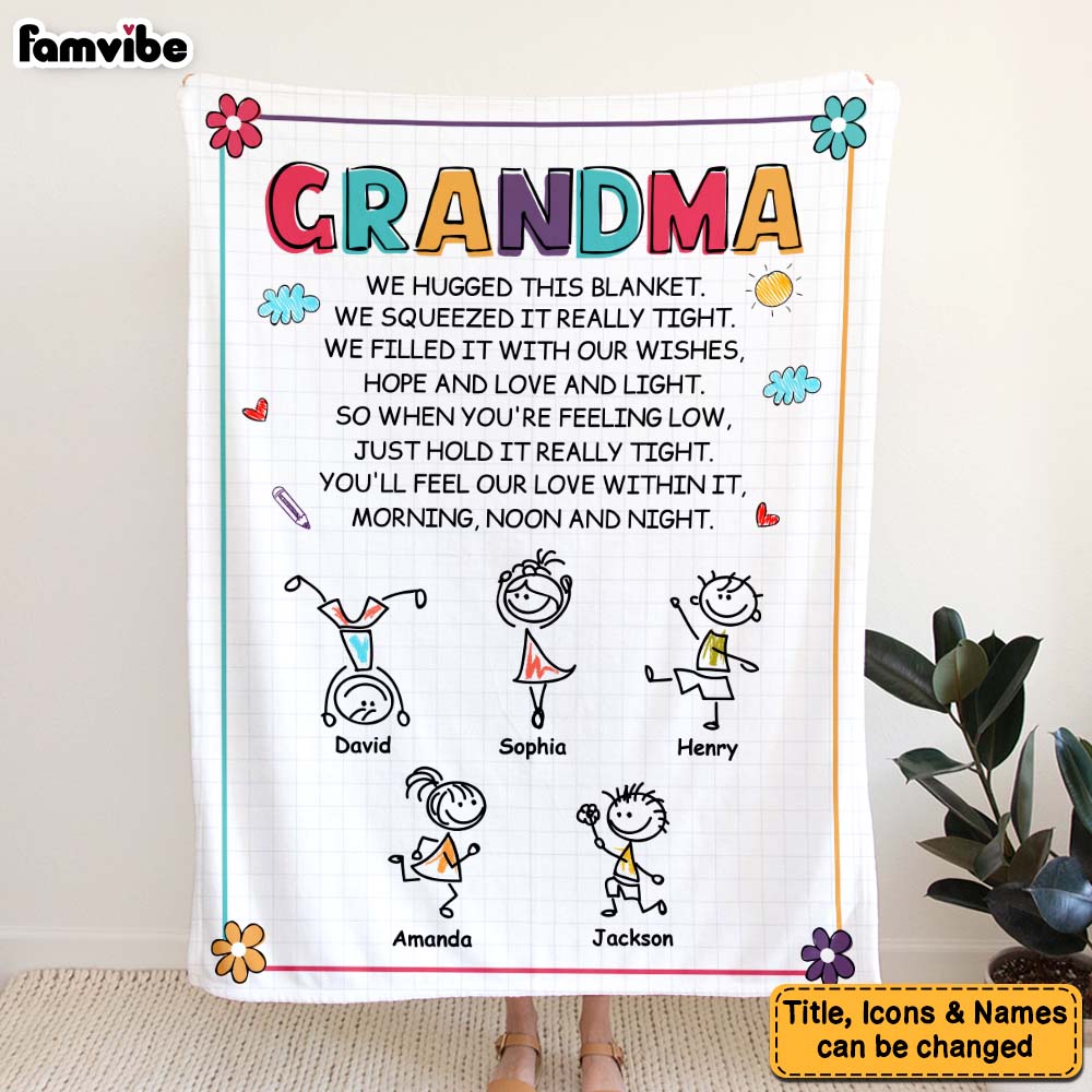 Personalized Grandma Hold It Really Tight Blanket 30393 Primary Mockup