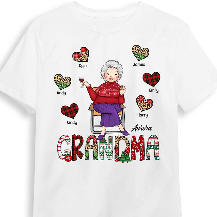 Personalized Gift For Grandma Grandkids Christmas Shirt - Hoodie - Sweatshirt 30398 1