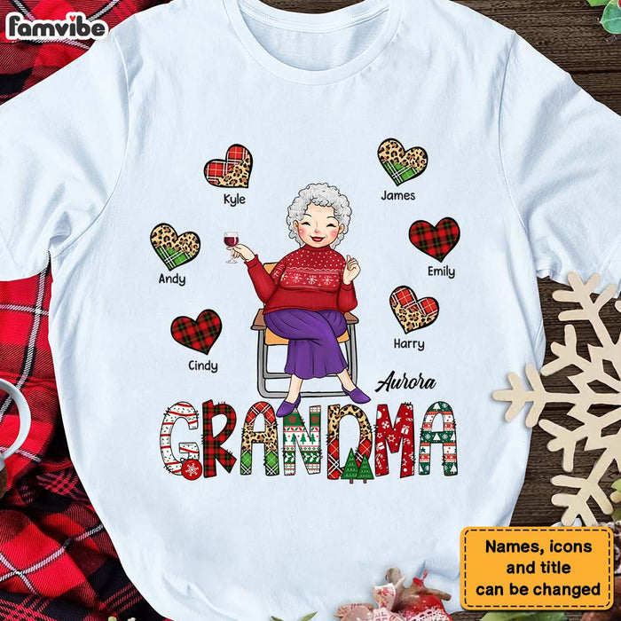 Personalized Gift For Grandma Grandkids Christmas Shirt - Hoodie - Sweatshirt 30398 1