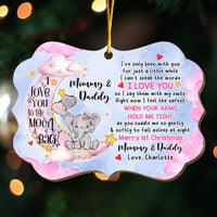 Personalized Gift For Baby Merry First Christmas Pink Moon Benelux Ornament 30399 thumb 1