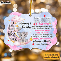 Personalized Gift For Baby Merry First Christmas Pink Moon Benelux Ornament 30399 thumb 1