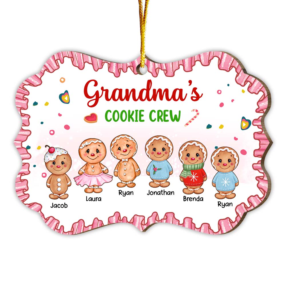 Personalized Gift For Grandma Cookie Crew Benelux Ornament 30400 Primary Mockup