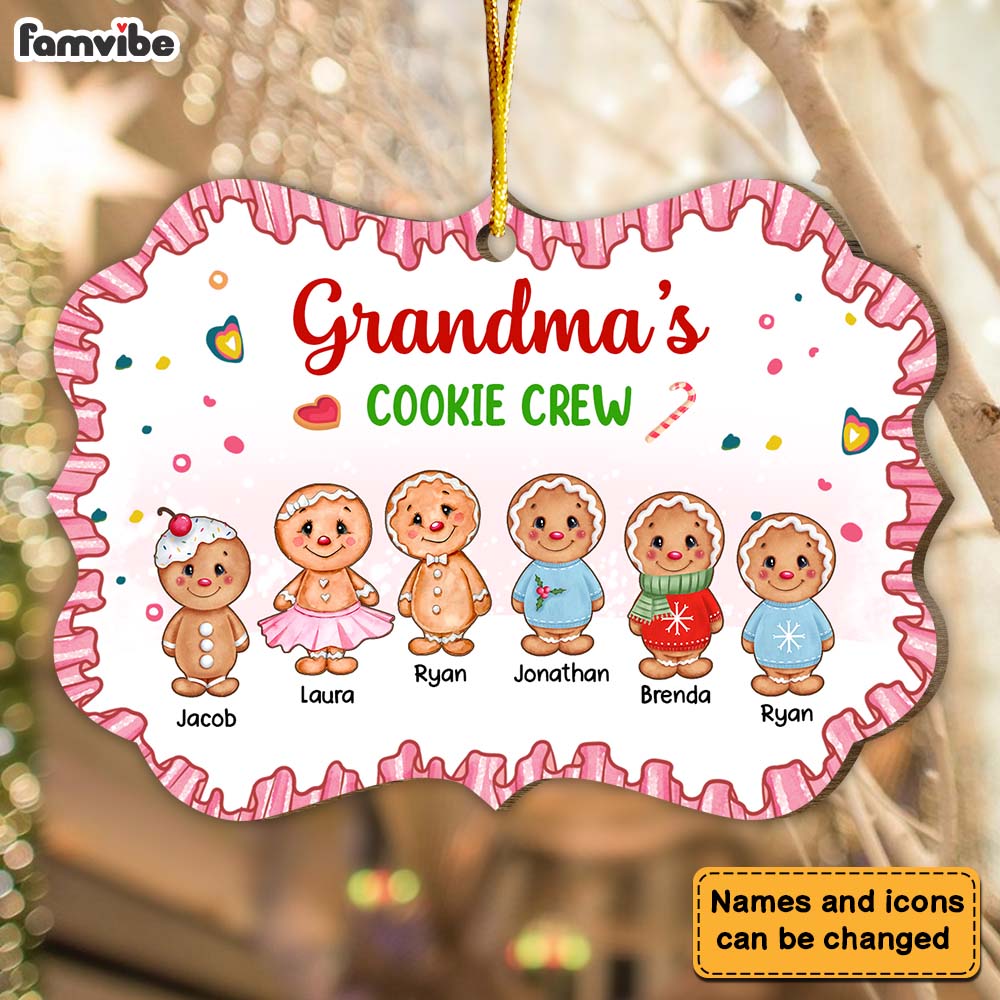 Personalized Gift For Grandma Cookie Crew Benelux Ornament 30400 Primary Mockup