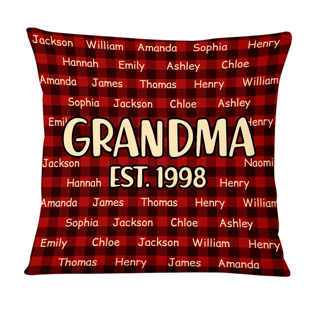 Personalized Gift For Grandma Custom Name Christmas Pillow 30402 Primary Mockup