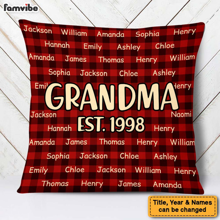 Personalized Gift For Grandma Custom Name Christmas Pillow 30402 1