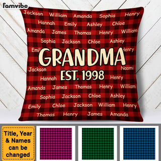 Personalized Gift For Grandma Custom Name Christmas Pillow 30402 Primary Mockup