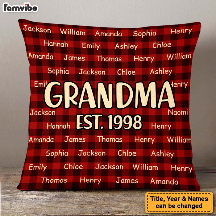 Personalized Gift For Grandma Custom Name Christmas Pillow 30402 1
